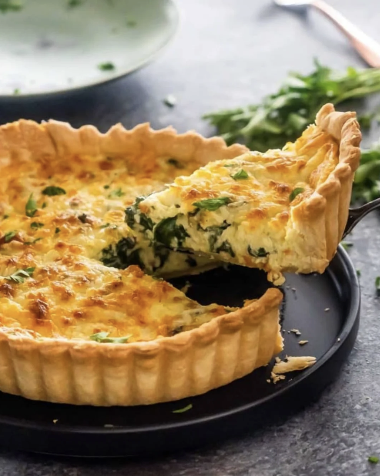 Spinach quiche
